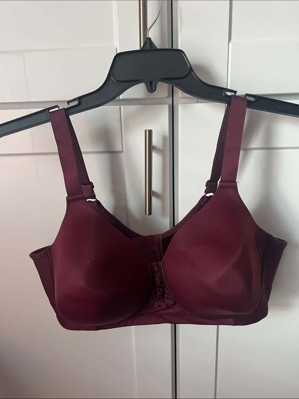 Vanity Fair Smooth Wireless Bra in Wine Burgundy
